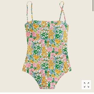 Plus size j crew liberty floral swimsuit